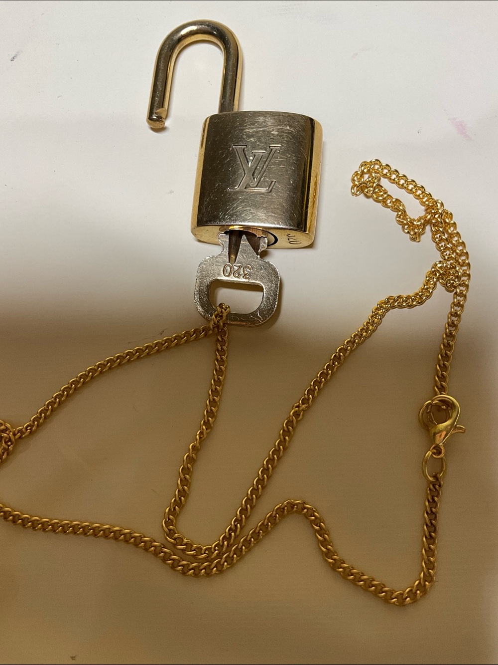 Louis Vuitton Gold Padlock Charm Necklace - Picture 2 of 4